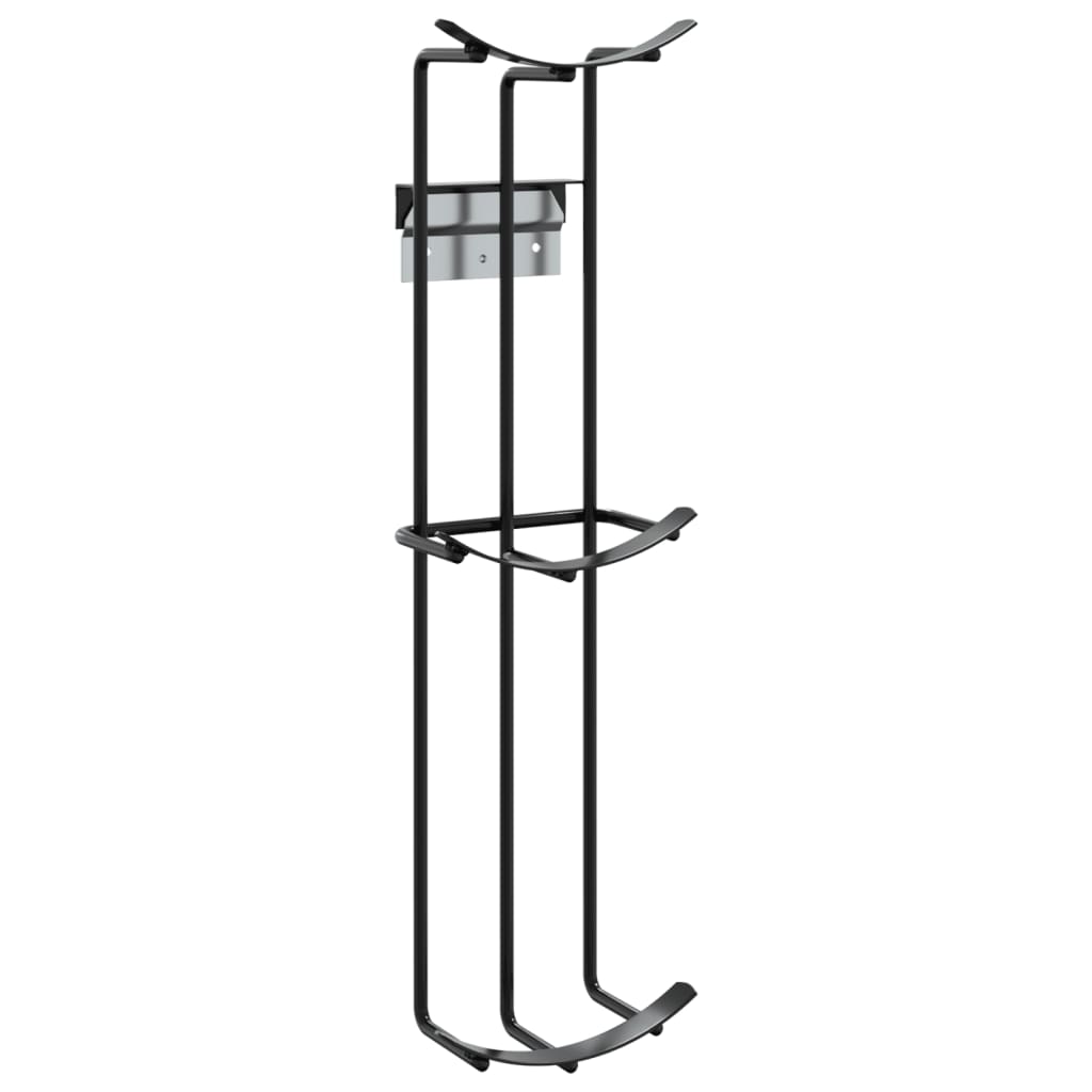 vidaXL Fass-Hindernis-Halter 2 Stk. Schwarz Stahl