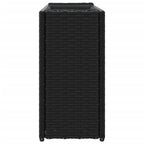 vidaXL Hochbeet mit 2 Fächern Schwarz 90x20x40 cm Poly Rattan