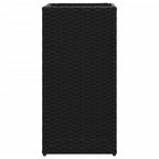 vidaXL Pflanzkübel Schwarz 30x30x60 cm Poly Rattan