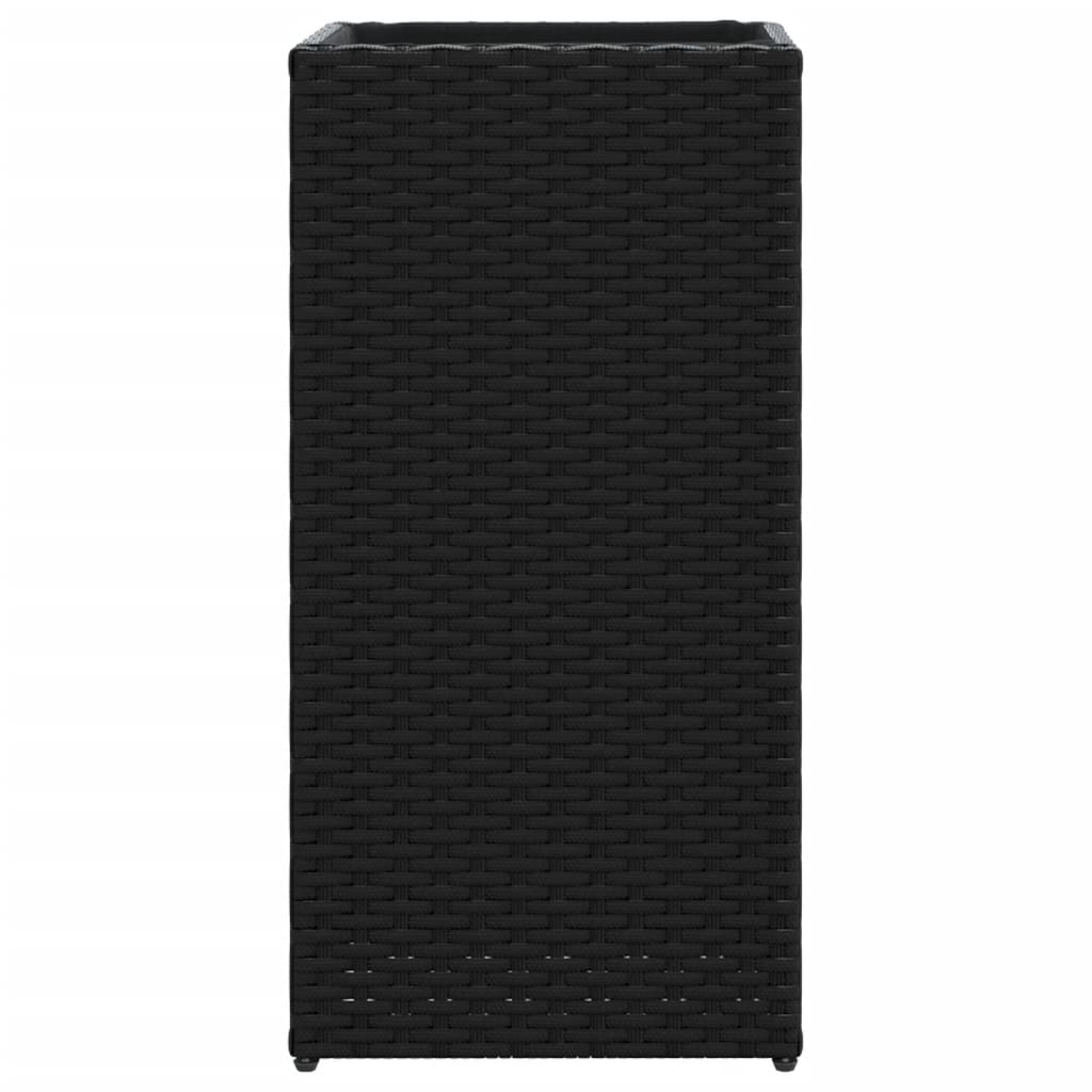 vidaXL Pflanzkübel Schwarz 30x30x60 cm Poly Rattan