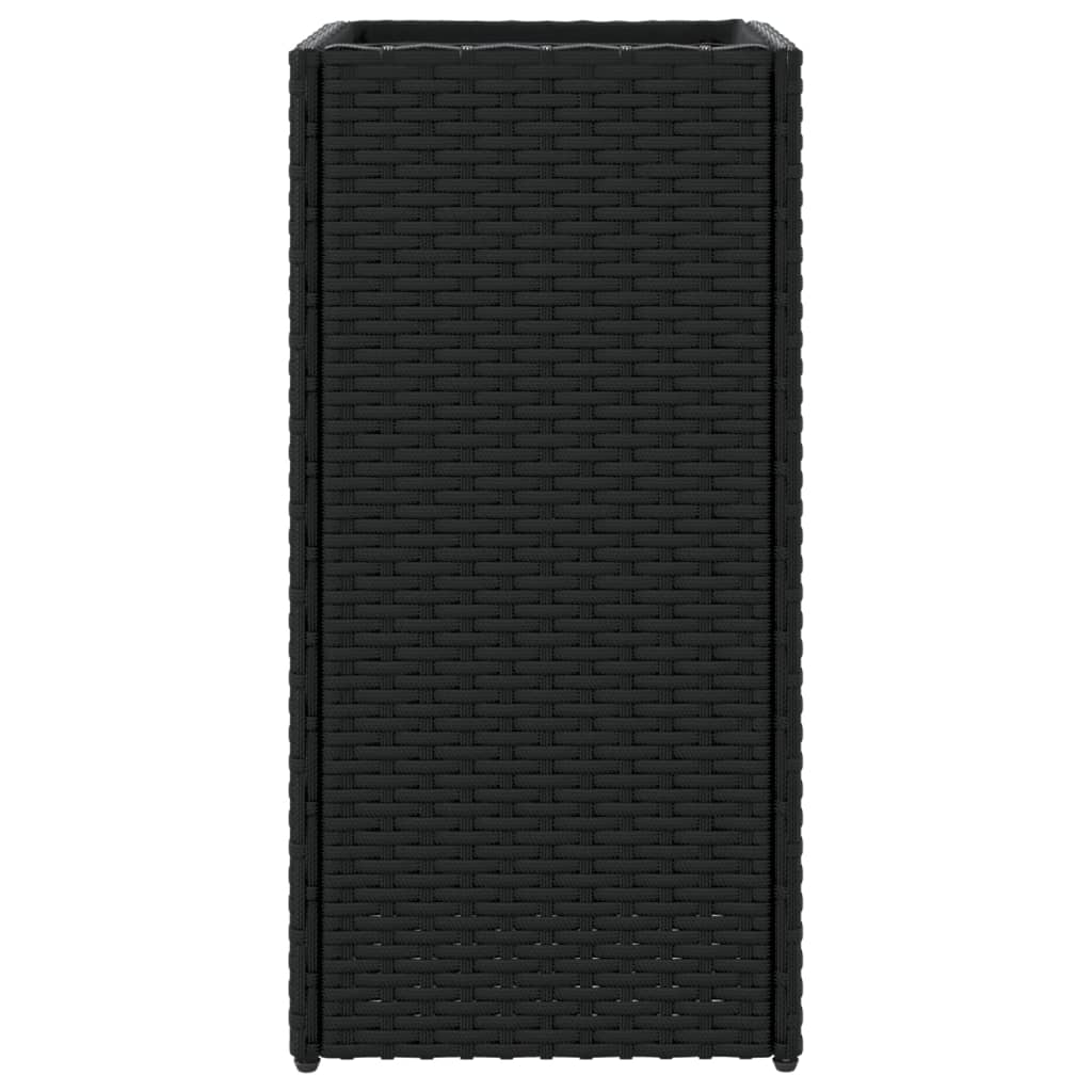 vidaXL Pflanzkübel Schwarz 30x30x60 cm Poly Rattan