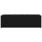 vidaXL Hochbeet mit 3 Fächern Schwarz 105x30x32 cm Poly Rattan