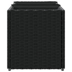 vidaXL Hochbeet mit 3 Fächern Schwarz 105x30x32 cm Poly Rattan