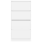 vidaXL Schuhschrank mit 4 Klappen Weiß 80x21x163,5 cm