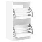 vidaXL Schuhschrank mit 2 Klappen Weiß 60x42x108 cm