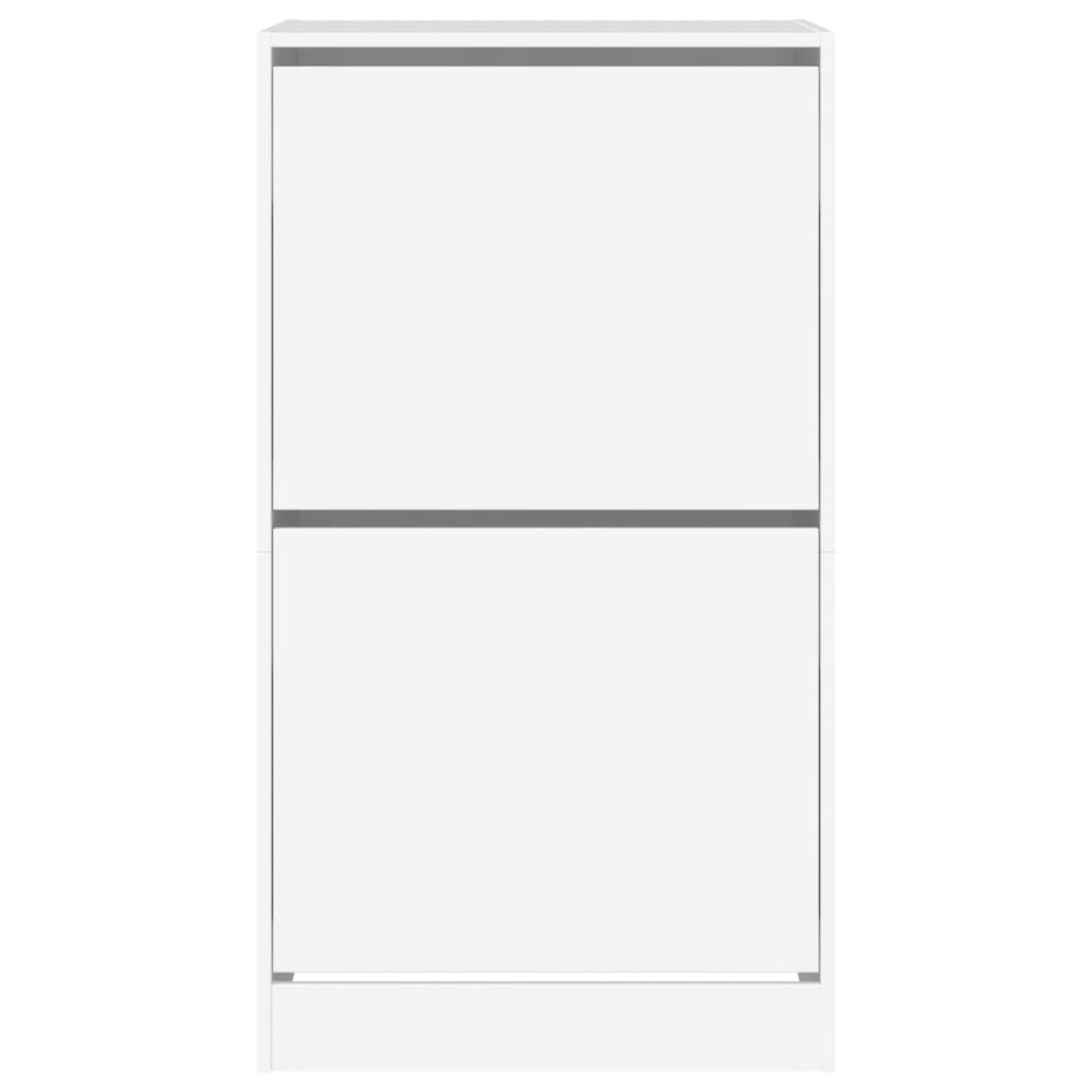 vidaXL Schuhschrank mit 2 Klappen Weiß 60x42x108 cm