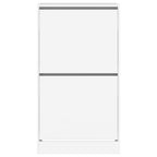vidaXL Schuhschrank mit 2 Klappen Weiß 60x42x108 cm