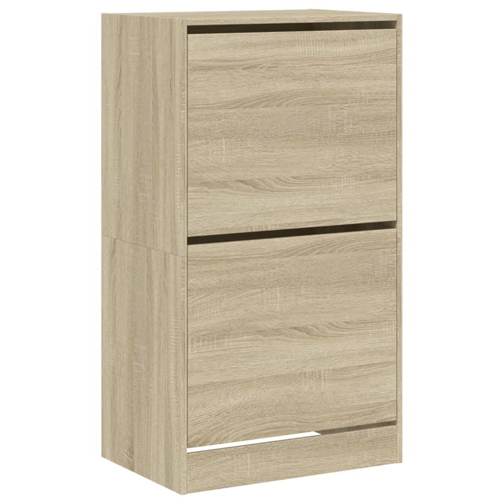 vidaXL Schuhschrank mit 2 Klappen Sonoma-Eiche 60x42x108 cm