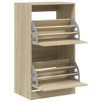 vidaXL Schuhschrank mit 2 Klappen Sonoma-Eiche 60x42x108 cm