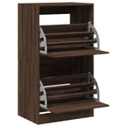 vidaXL Schuhschrank mit 2 Klappen Braun Eiche-Optik 60x42x108 cm