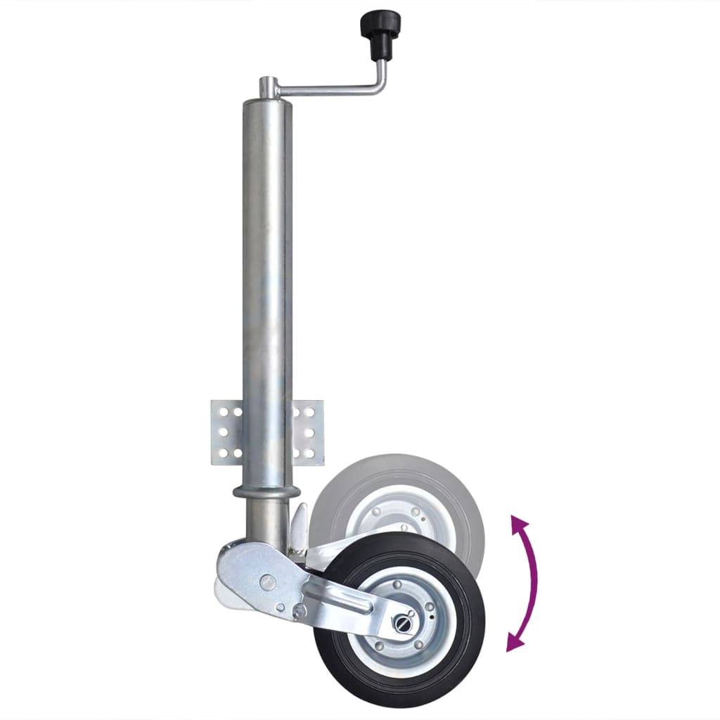 vidaXL Stützrad 60 mm mit 2 Stützrohren und 2 Klemmen