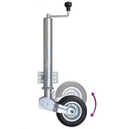 vidaXL Stützrad 60 mm mit 2 Stützrohren und 2 Klemmen