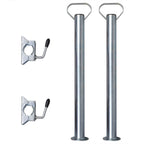 vidaXL Stützrad 60 mm mit 2 Stützrohren und 2 Klemmen