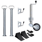vidaXL Stützrad Klappbar 60 mm mit 2 Stützrohren und 2 Klemmen