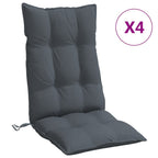 vidaXL Hochlehner-Auflagen 4 Stk. Anthrazit Oxford-Gewebe