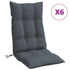 vidaXL Hochlehner-Auflagen 6 Stk. Anthrazit Oxford-Gewebe