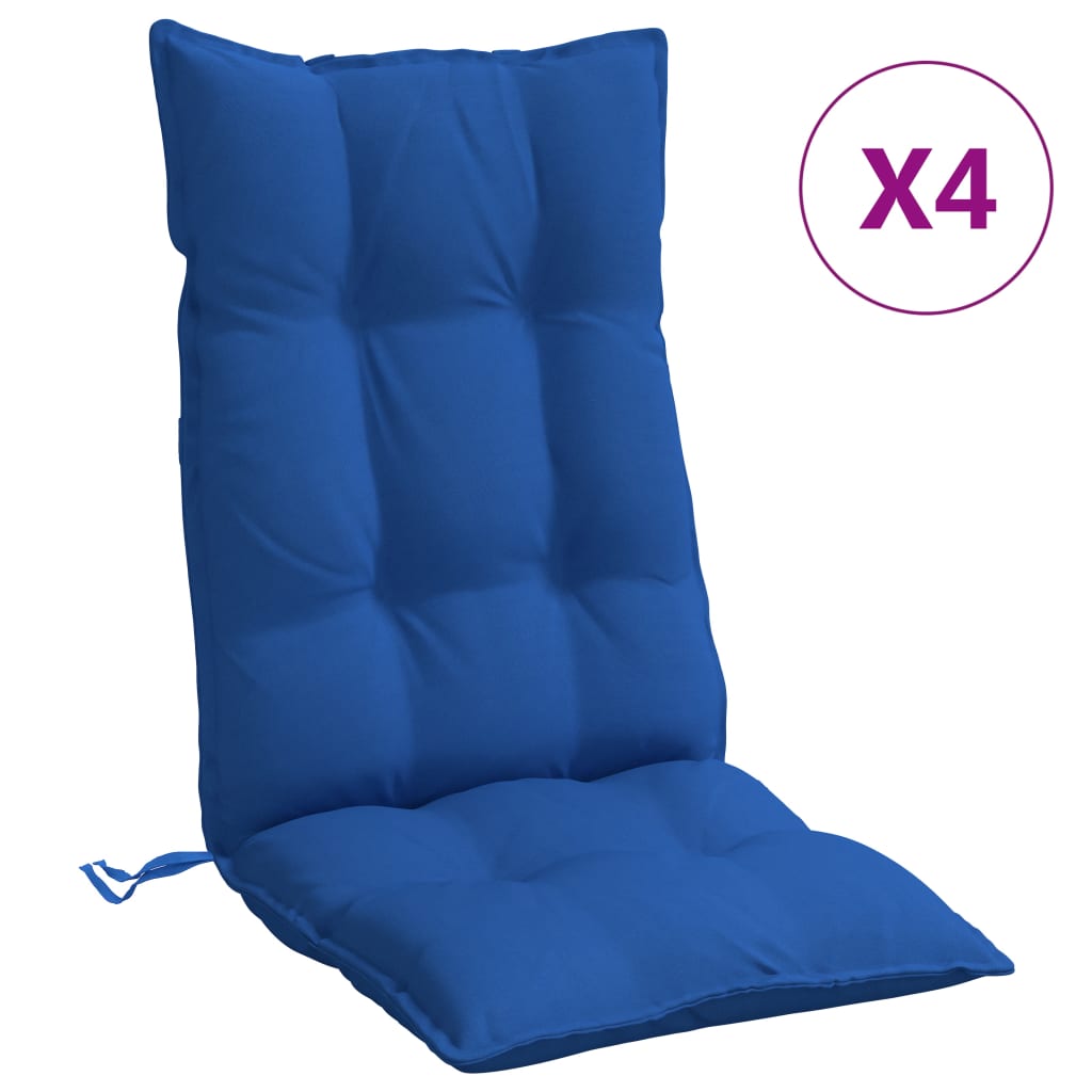 vidaXL Hochlehner-Auflagen 4 Stk. Königsblau Oxford-Gewebe