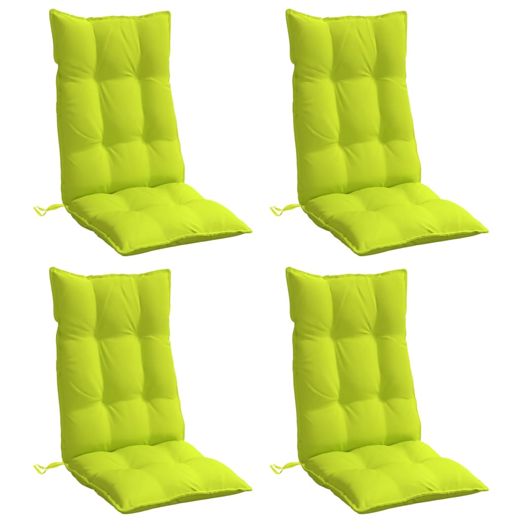 vidaXL Hochlehner-Auflagen 4 Stk. Knallgrün Oxford-Gewebe
