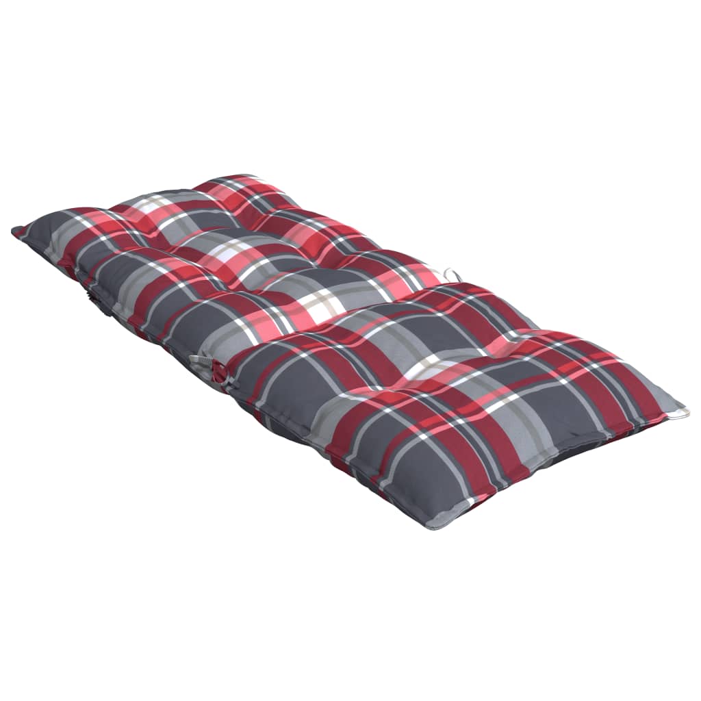 vidaXL Hochlehner-Auflagen 4 Stk. Rotes Karomuster Oxford-Gewebe