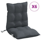 vidaXL Niedriglehner-Auflagen 6 Stk. Anthrazit Oxford-Gewebe