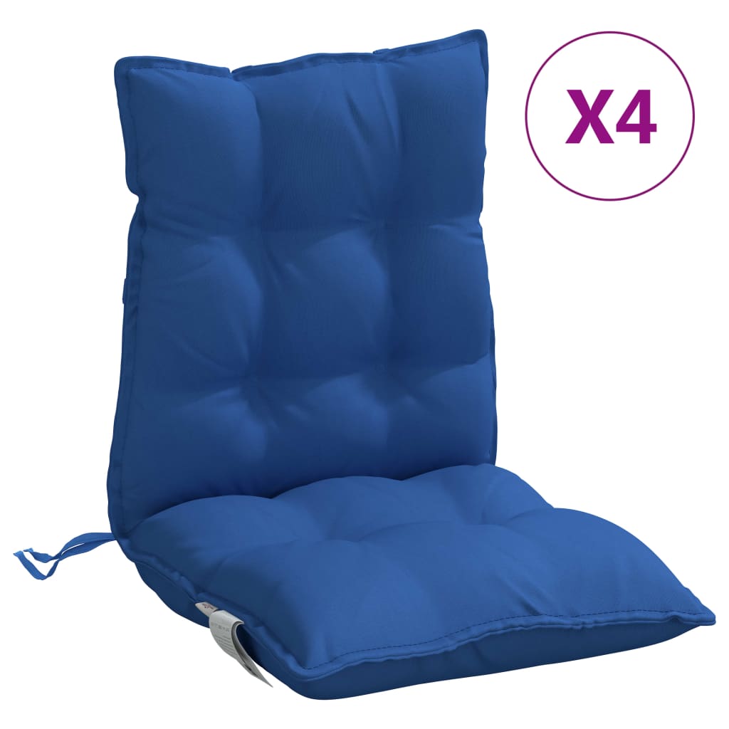 vidaXL Niedriglehner-Auflagen 4 Stk. Königsblau Oxford-Gewebe
