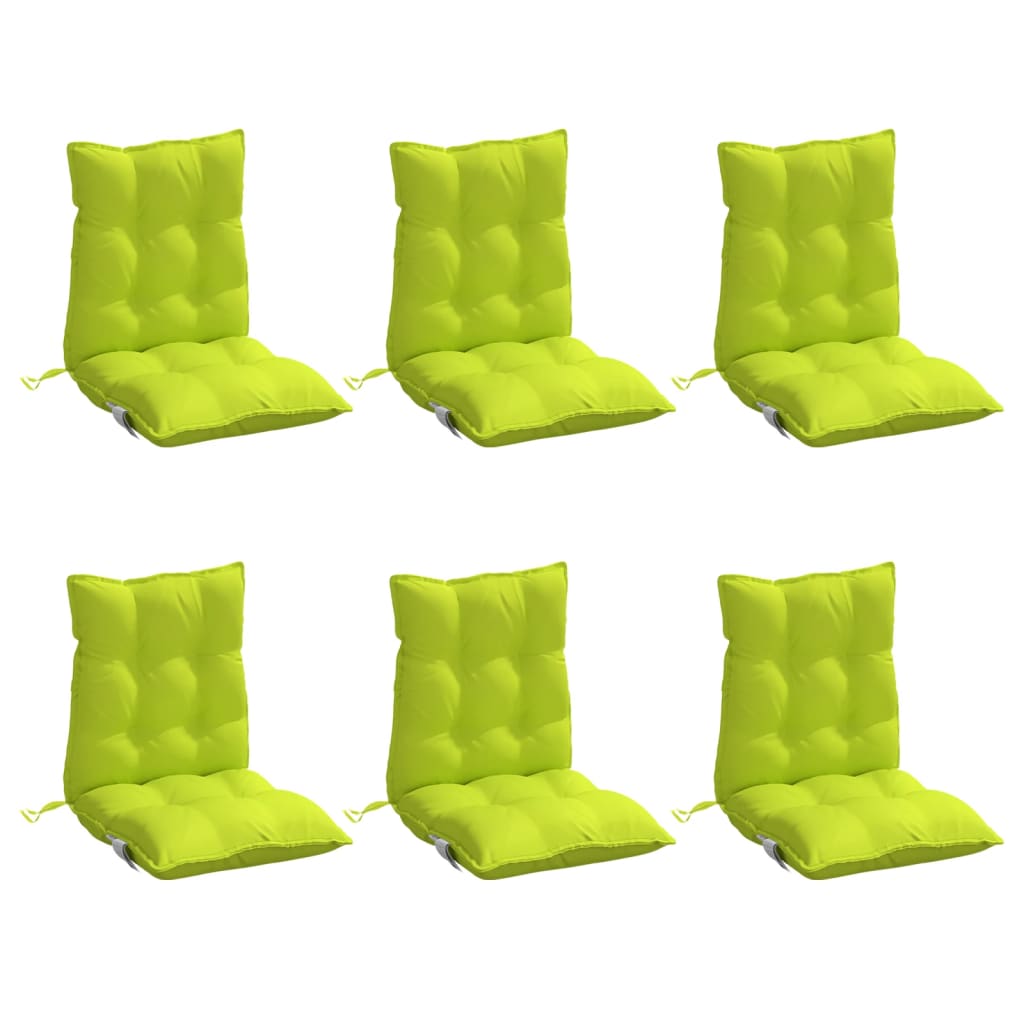 vidaXL Niedriglehner-Auflagen 6 Stk. Knallgrün Oxford-Gewebe