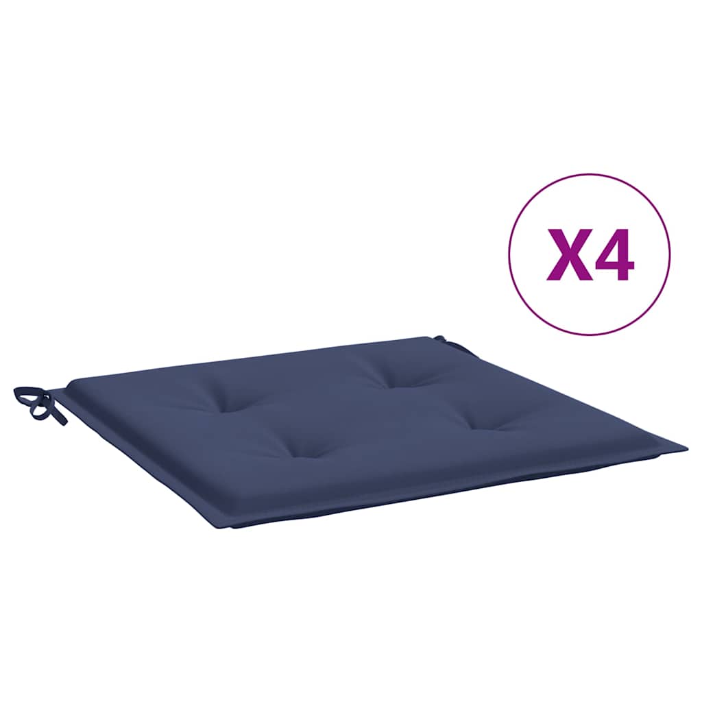 vidaXL Palettenkissen 4 Stk. Marineblau 40x40x4 cm Oxford-Gewebe