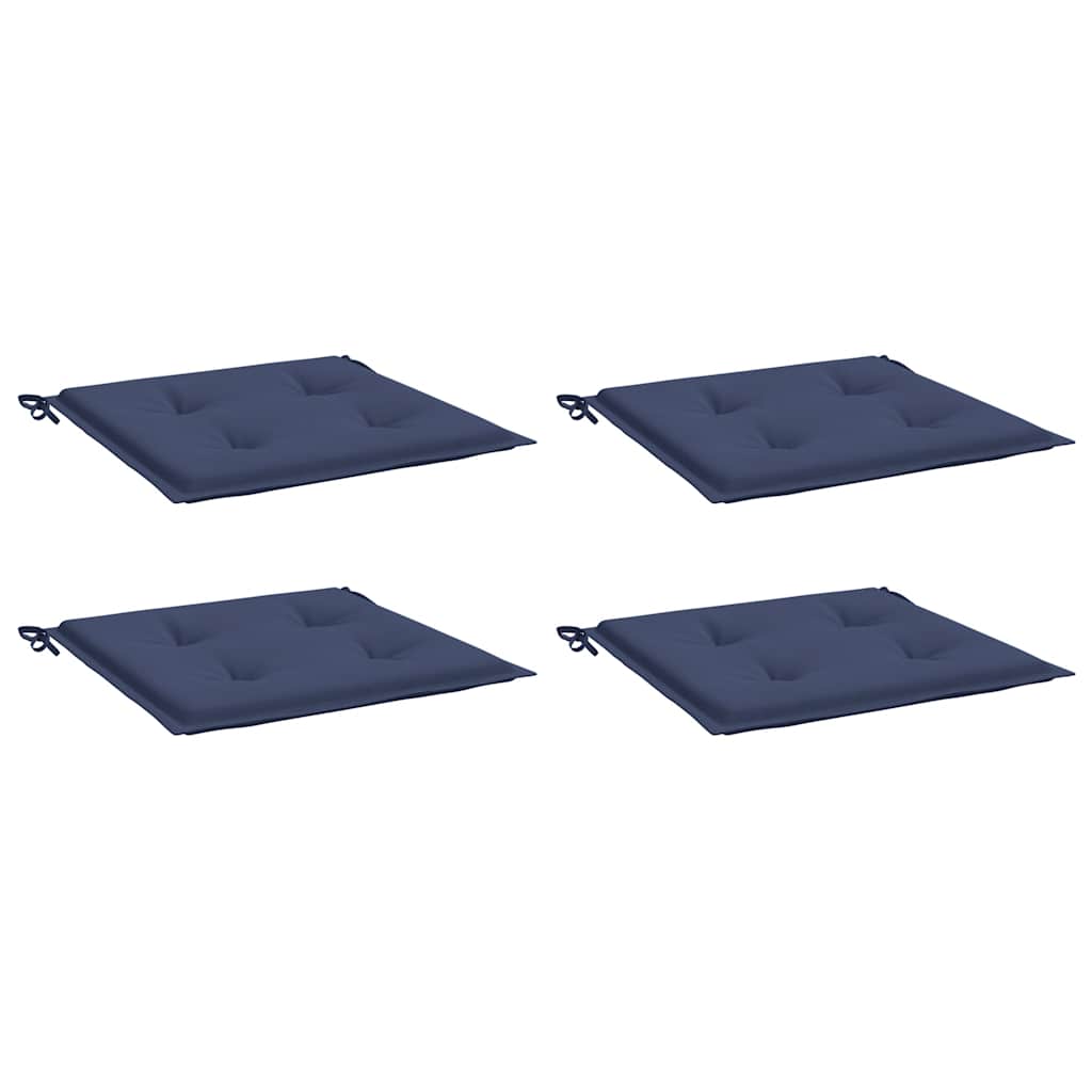 vidaXL Palettenkissen 4 Stk. Marineblau 40x40x4 cm Oxford-Gewebe