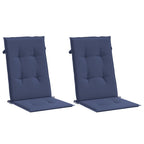 vidaXL Hochlehner-Auflagen 2 Stk. Marineblau Stoff