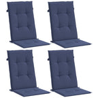 vidaXL Hochlehner-Auflagen 4 Stk. Marineblau Stoff
