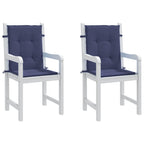 vidaXL Niedriglehner-Auflagen 2 Stk. Marineblau Stoff