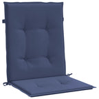 vidaXL Niedriglehner-Auflagen 2 Stk. Marineblau Stoff