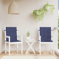 vidaXL Niedriglehner-Auflagen 2 Stk. Marineblau Stoff