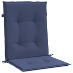 vidaXL Niedriglehner-Auflagen 6 Stk. Marineblau Stoff