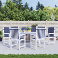 vidaXL Niedriglehner-Auflagen 6 Stk. Marineblau Stoff