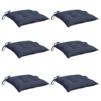 vidaXL Stuhlkissen 6 Stk. Marineblau 40x40x7 cm Oxford-Gewebe