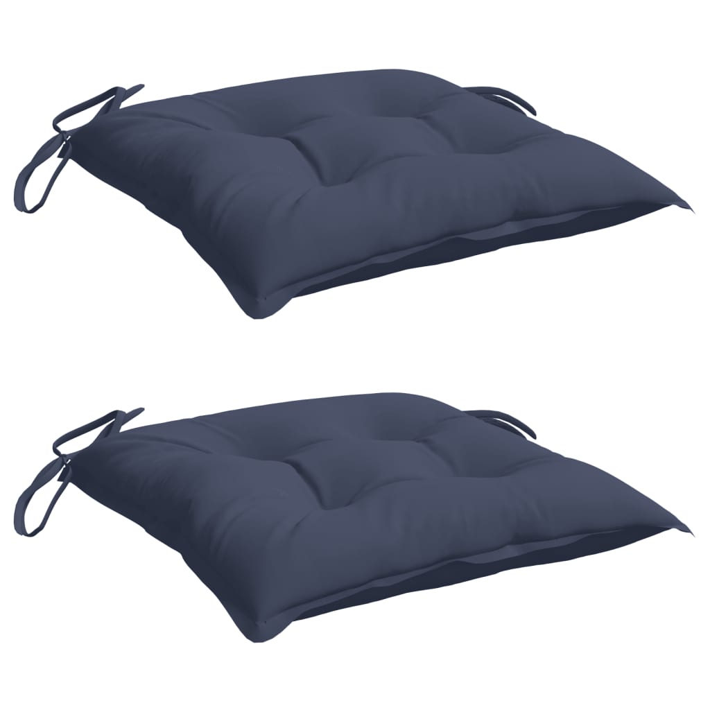 vidaXL Stuhlkissen 2 Stk. Marineblau 50x50x7 cm Oxford-Gewebe