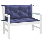 vidaXL Gartenbank-Auflagen 2 Stk. Marineblau 100x50x7 cm Oxford-Gewebe