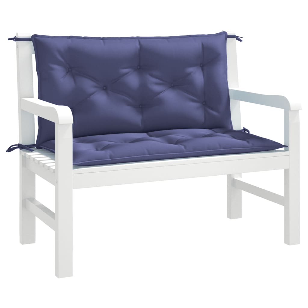 vidaXL Gartenbank-Auflagen 2 Stk. Marineblau 100x50x7 cm Oxford-Gewebe