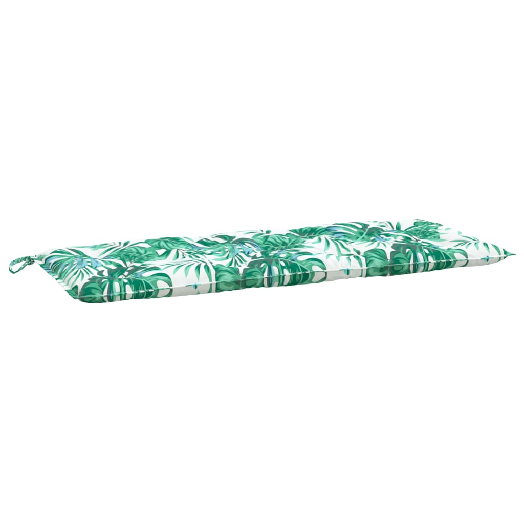 vidaXL Gartenbank-Auflagen 2 Stk. Blattmuster 120x50x7cm Oxford-Gewebe