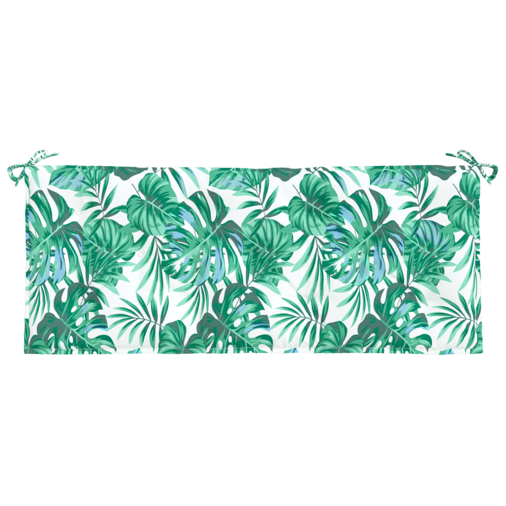 vidaXL Gartenbank-Auflagen 2 Stk. Blattmuster 120x50x7cm Oxford-Gewebe