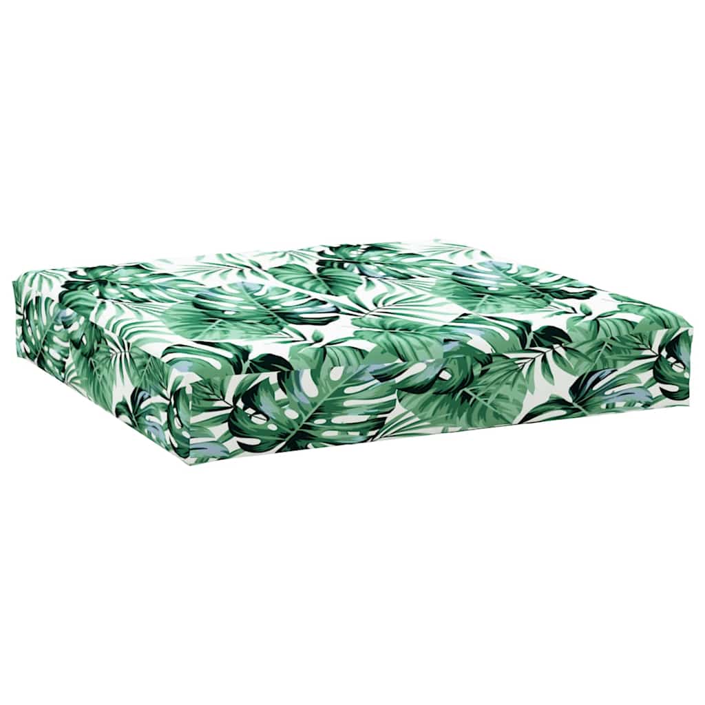 vidaXL Palettenkissen Blattmuster 60x60x9,5 cm Oxford-Gewebe