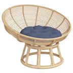 vidaXL Kissen Rund Marineblau Ø 60x11 cm Oxford-Gewebe