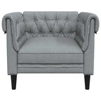 vidaXL Chesterfield-Sessel Hellgrau Stoff