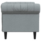 vidaXL Chesterfield-Sessel Hellgrau Stoff
