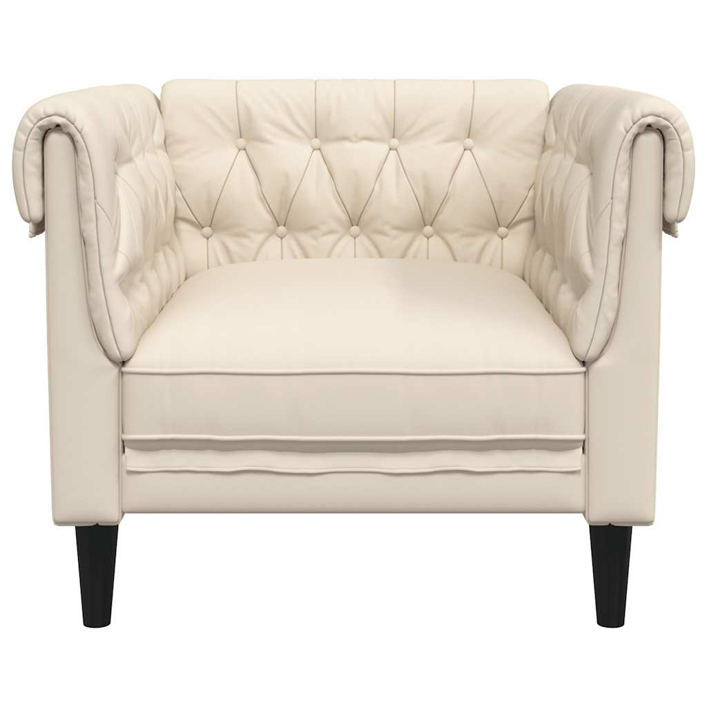vidaXL Sessel Chesterfield Leinen