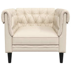vidaXL Sessel Chesterfield Leinen