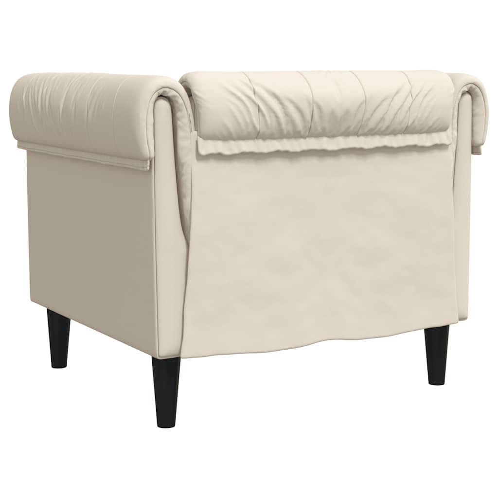 vidaXL Sessel Chesterfield Leinen