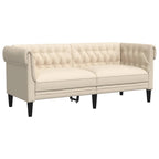 vidaXL 2-Sitzer-Sofa Chesterfield Leinen