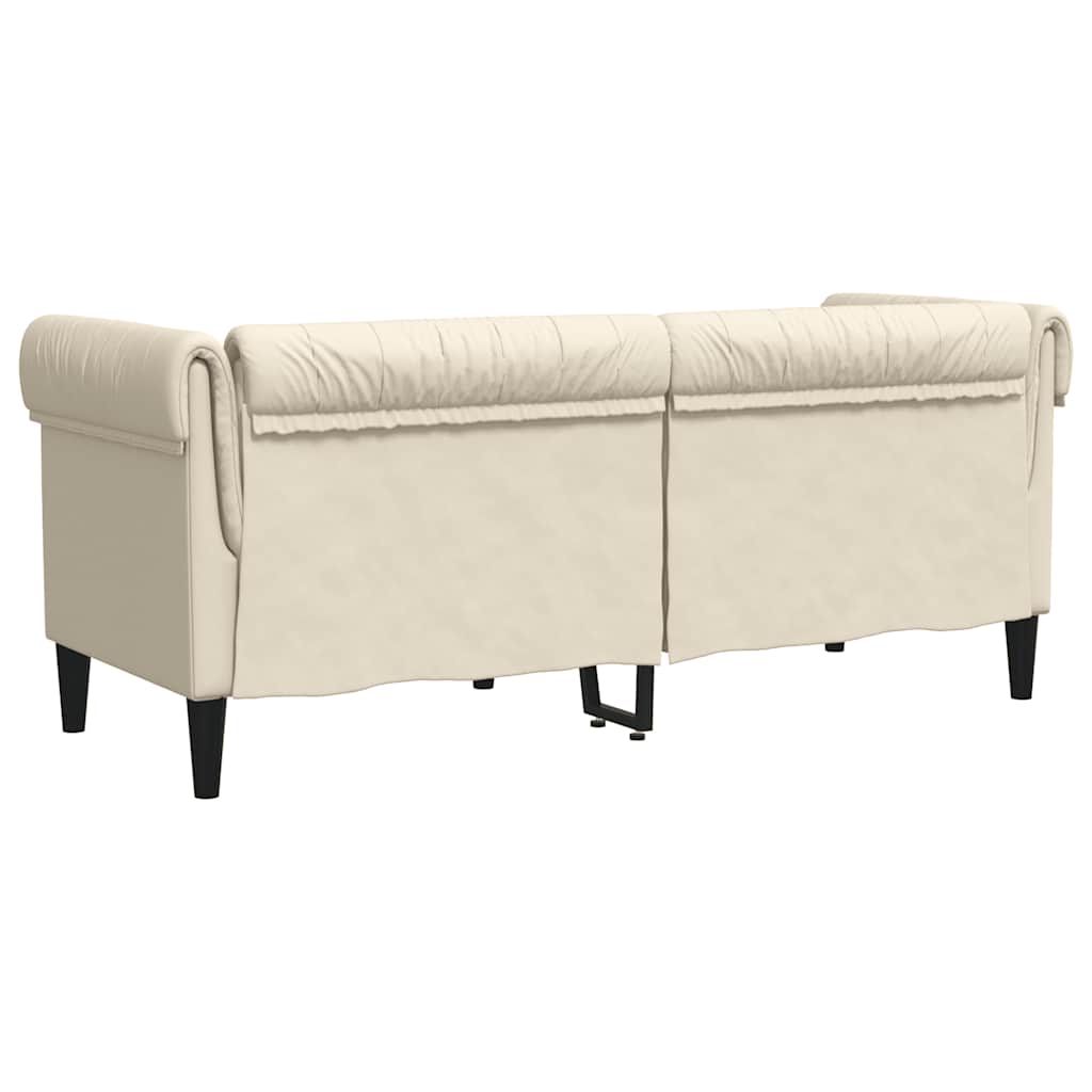 vidaXL 2-Sitzer-Sofa Chesterfield Leinen
